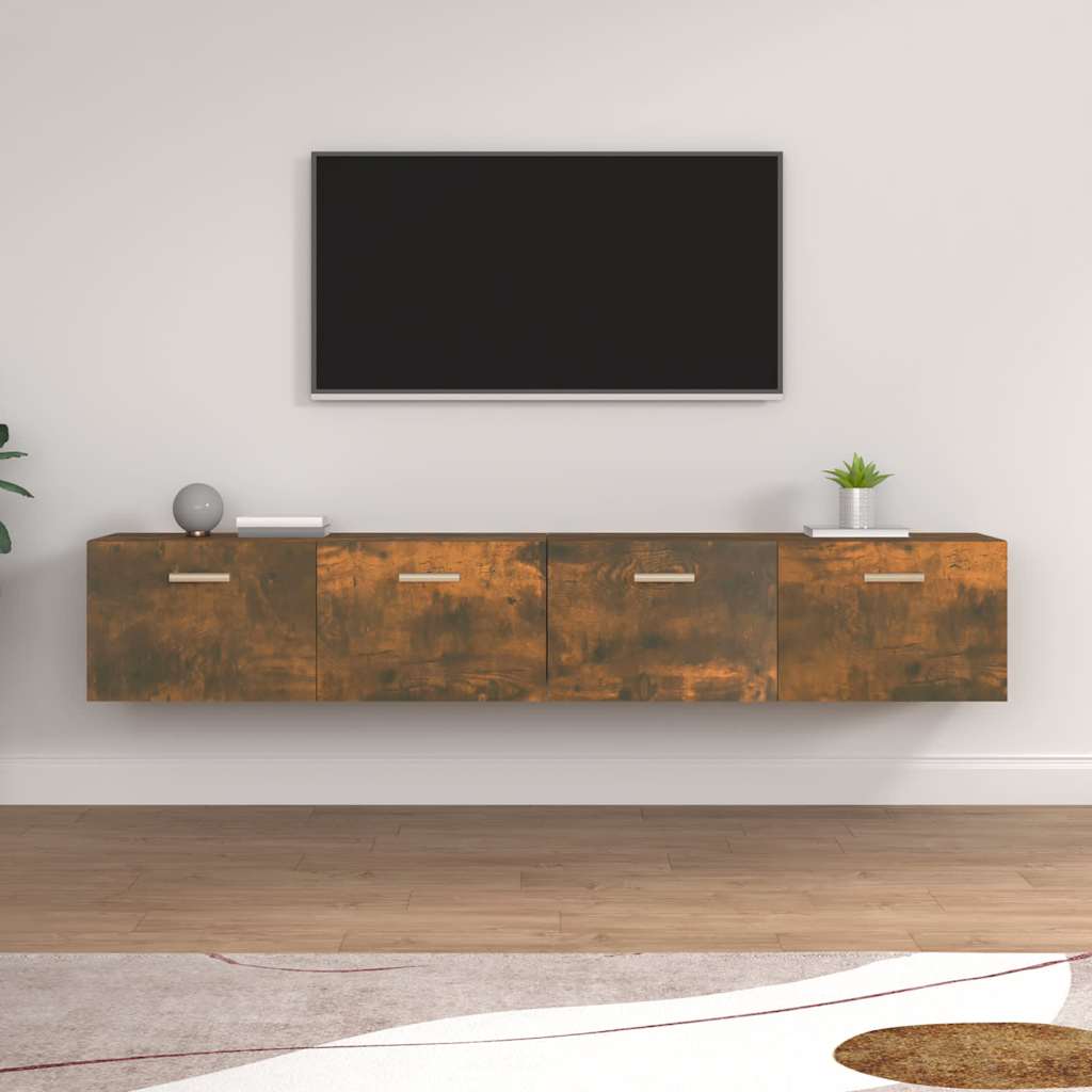 vidaXL Ντουλάπια Τοίχου 2 τεμ. Καπνιστή δρυς 100x36,5x35εκ. Επεξ. Ξύλο