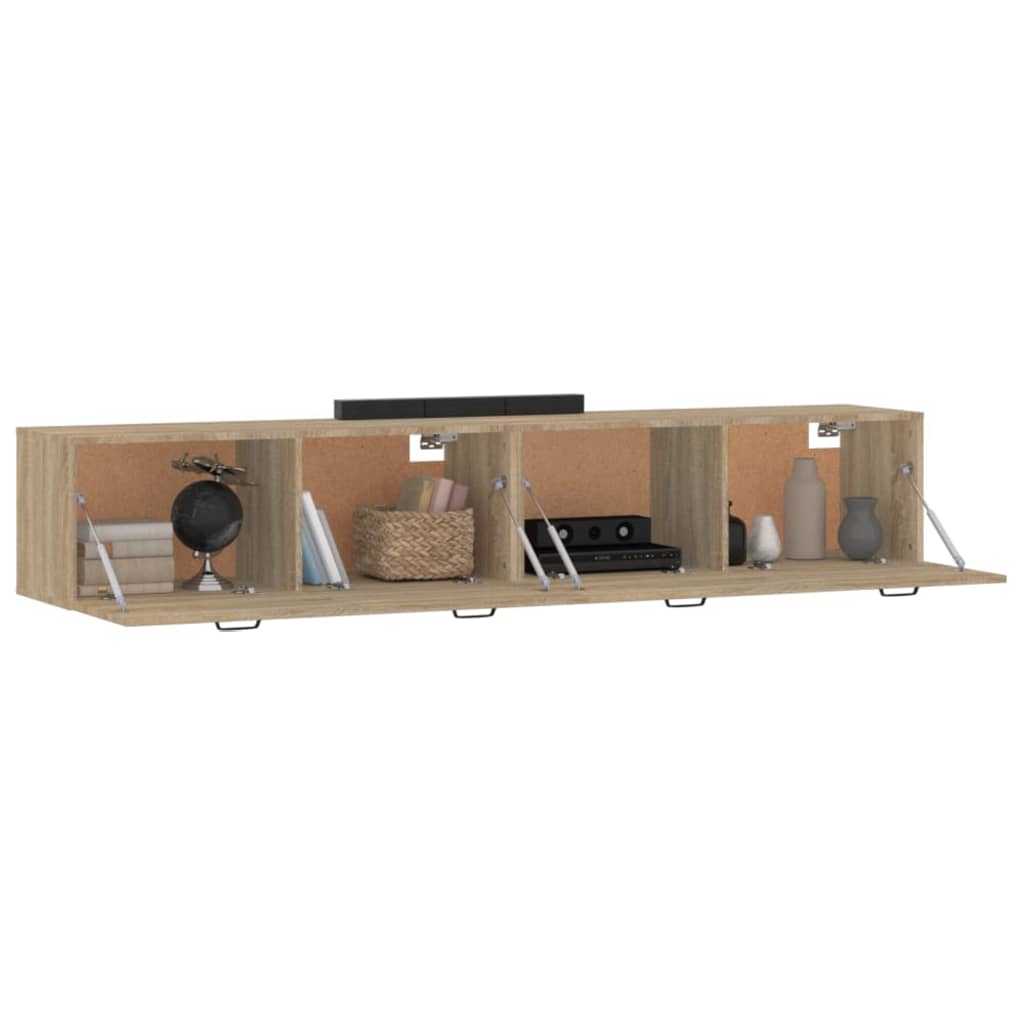vidaXL Ντουλάπια Τοίχου 2 τεμ. Sonoma Δρυς 100x36,5x35 εκ. Επεξ. Ξύλο