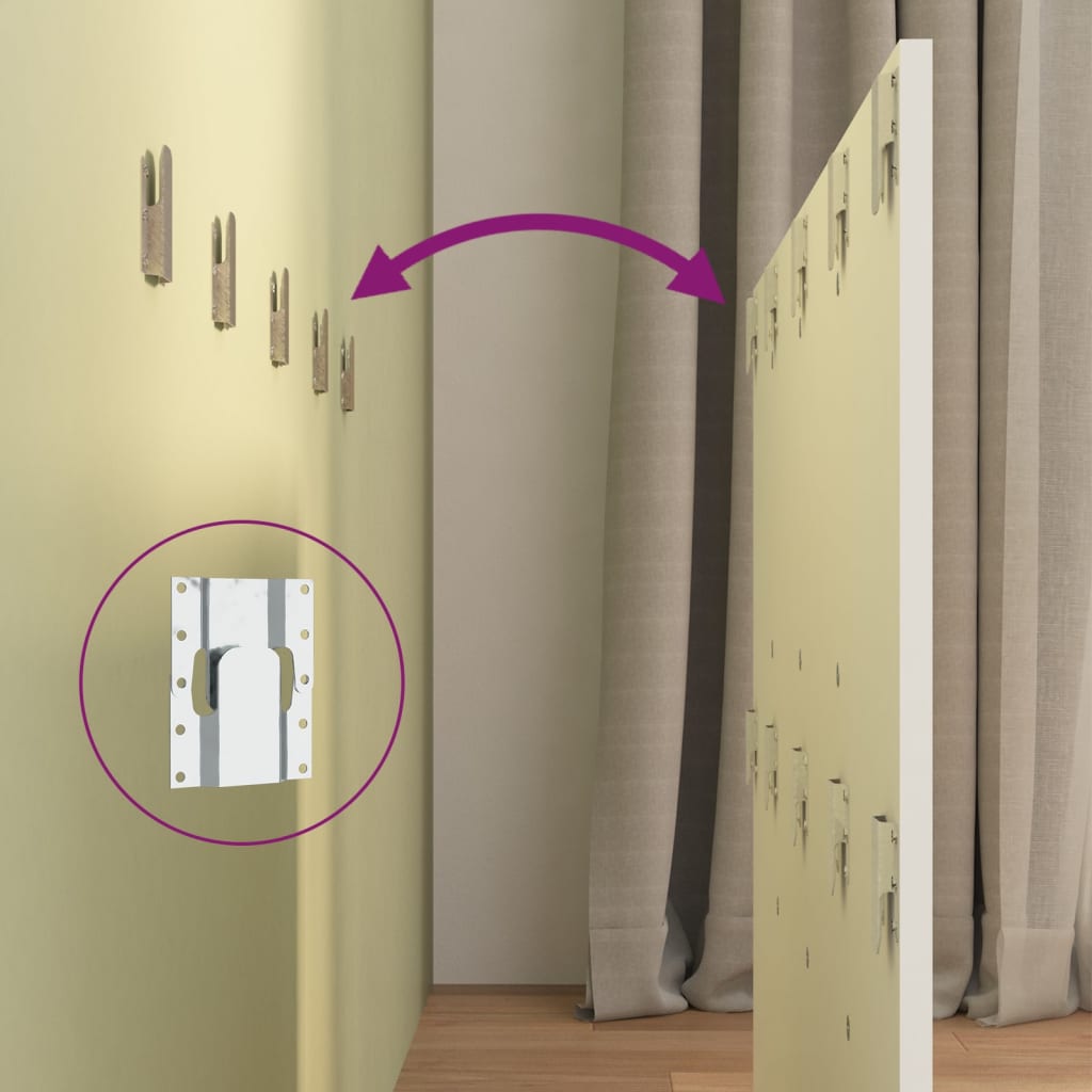 vidaXL Κεφαλάρι Κρεβατιού με Κομοδίνα Λευκό από Επεξεργασμένο Ξύλο