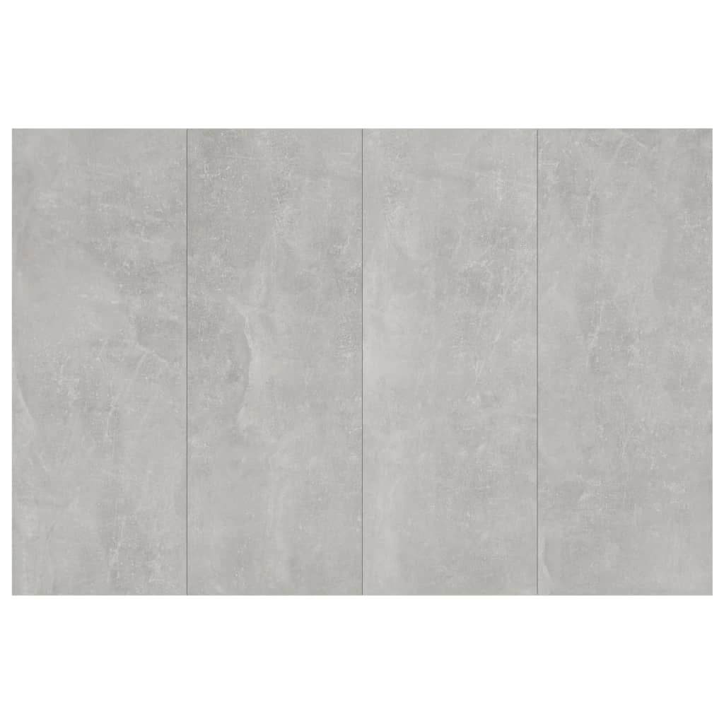 vidaXL Κεφαλάρι Κρεβατιού με Κομοδίνα Γκρι Σκυροδέματος Επεξεργ. Ξύλο