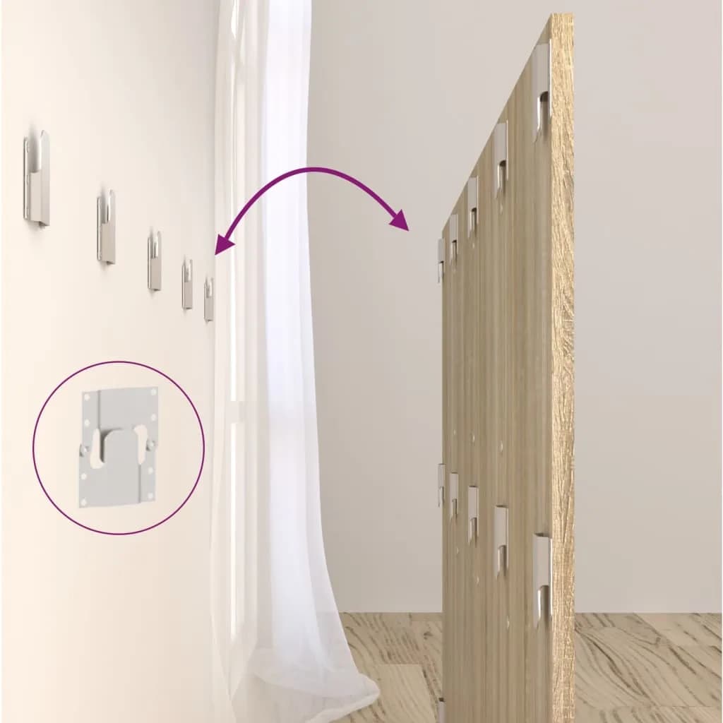 vidaXL Κεφαλάρι Κρεβατιού με Κομοδίνα Sonoma Δρυς Επεξεργασμένο Ξύλο