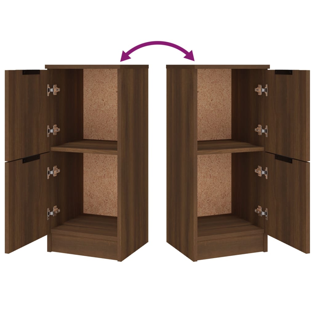 vidaXL Ντουλάπι 3 τεμ. Καφέ δρυς από Επεξεργασμένο Ξύλο