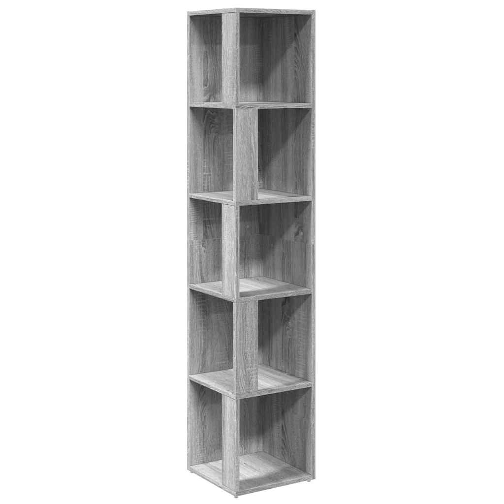 vidaXL Γωνιακό Έπιπλο Γκρι Sonoma 33x33x164,5 εκ. από Επεξεργ. Ξύλο
