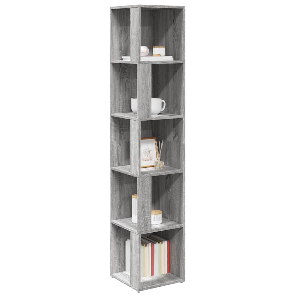vidaXL Γωνιακό Έπιπλο Γκρι Sonoma 33x33x164,5 εκ. από Επεξεργ. Ξύλο
