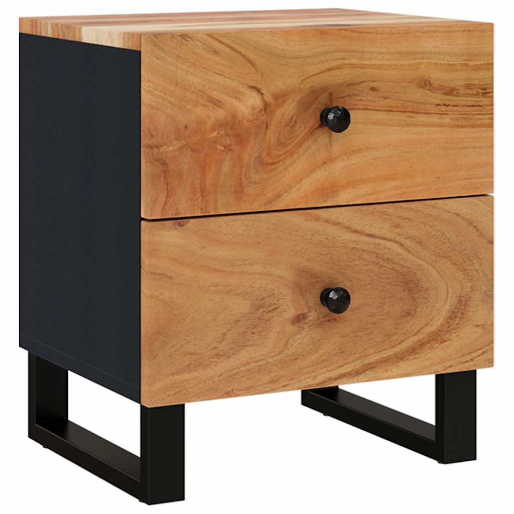 vidaXL Κομοδίνα 2 τεμ. 40 x 33 x 46 εκ. από Μασίφ Ξύλο Ακακίας