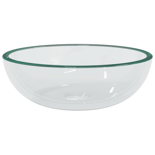 vidaXL Νιπτήρας Διάφανος 35 x 12 εκ. από Ψημένο Γυαλί