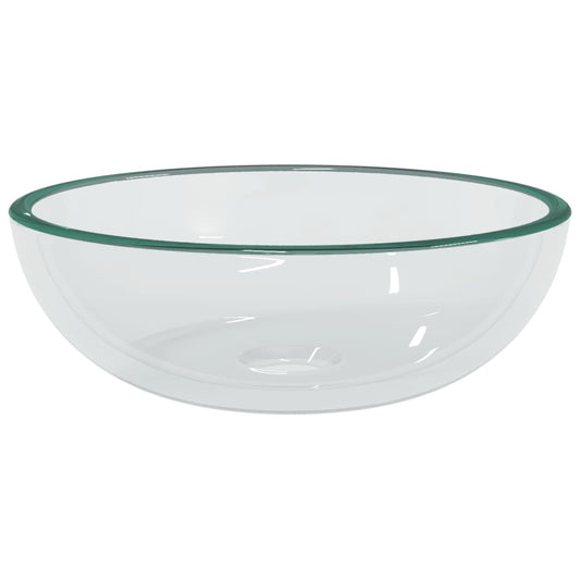 vidaXL Νιπτήρας Διάφανος 35 x 12 εκ. από Ψημένο Γυαλί
