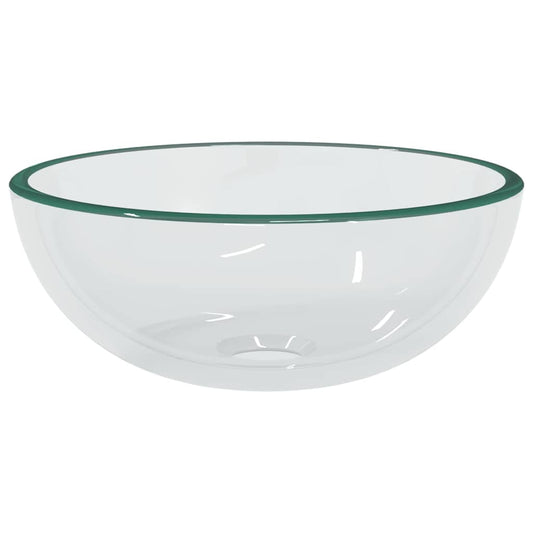 vidaXL Νιπτήρας Διάφανος 30 x 12 εκ. από Ψημένο Γυαλί