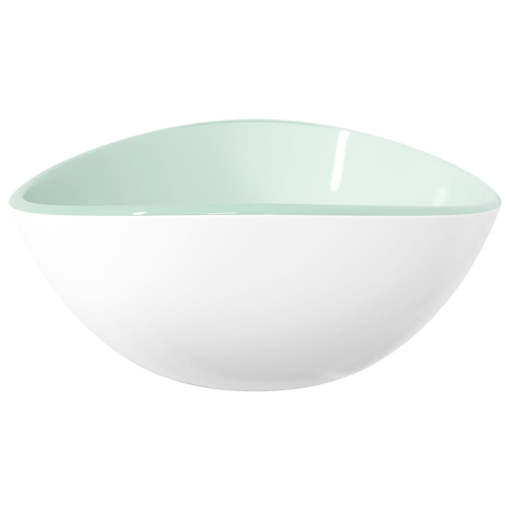 vidaXL Νιπτήρας Λευκός 54,5 x 35 x 15,5 εκ. από Ψημένο Γυαλί