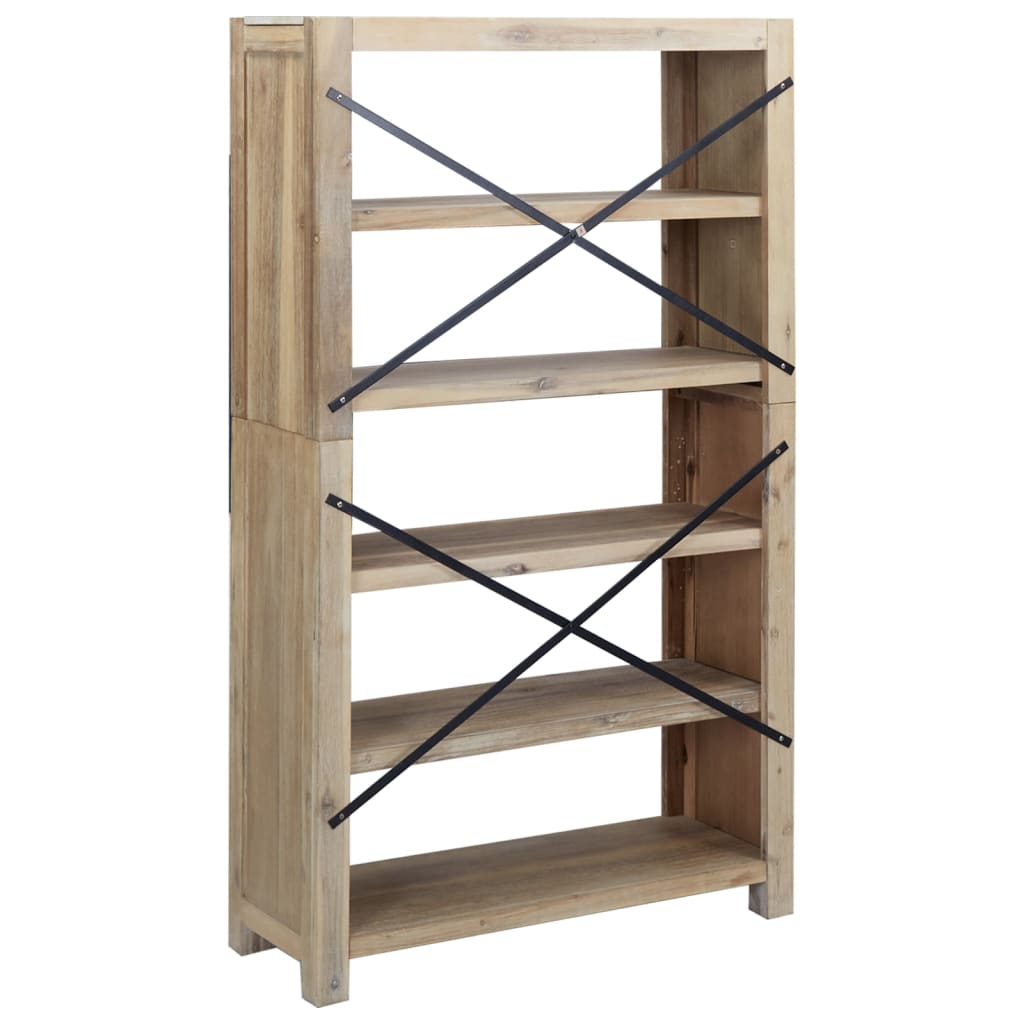 vidaXL Βιβλιοθήκη με 5 Επίπεδα 80 x 30 x 140 εκ. Μασίφ Ξύλο Ακακίας