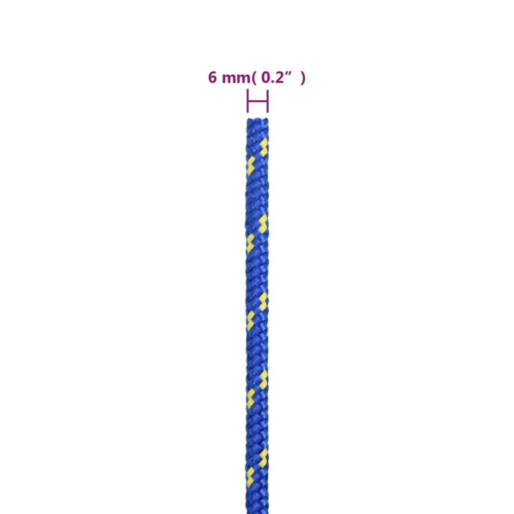 vidaXL Σχοινί Ναυτιλίας Μπλε 6 χιλ. 50 μ. από Πολυπροπυλένιο