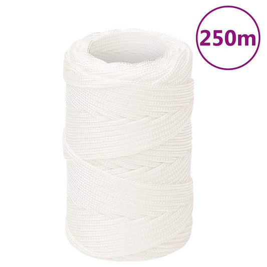 vidaXL Σχοινί Ναυτιλίας Ολόλευκο 2 χιλ. 250 μ. από Πολυπροπυλένιο
