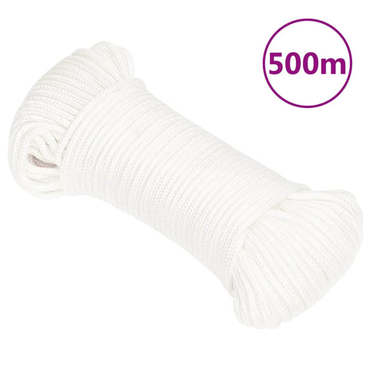 vidaXL Σχοινί Ναυτιλίας Ολόλευκο 3 χιλ. 500 μ. από Πολυπροπυλένιο