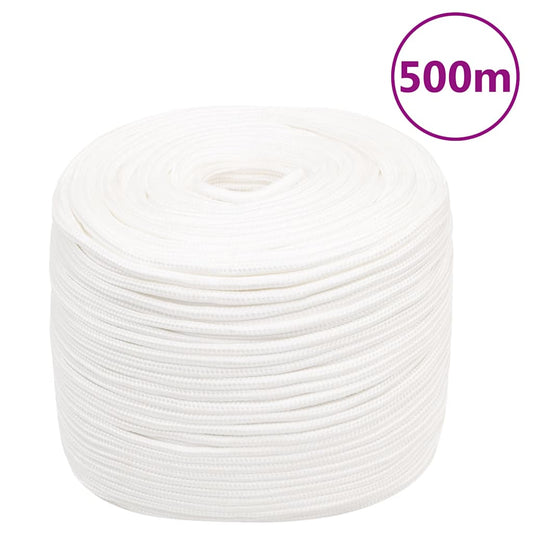 vidaXL Σχοινί Ναυτιλίας Ολόλευκο 6 χιλ. 500 μ. από Πολυπροπυλένιο