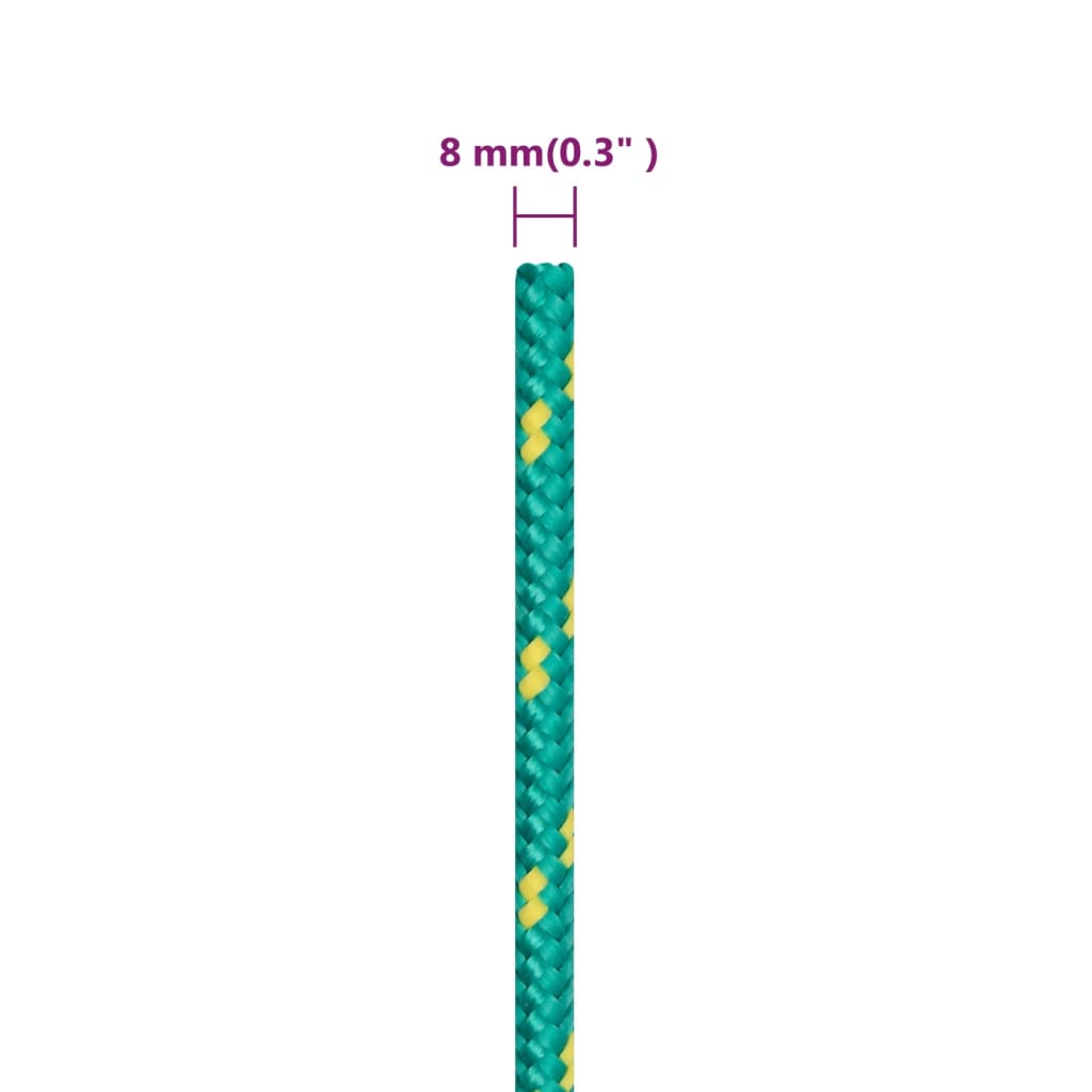 vidaXL Σχοινί Ναυτιλίας Πράσινο 8 χιλ. 100 μ. από Πολυπροπυλένιο