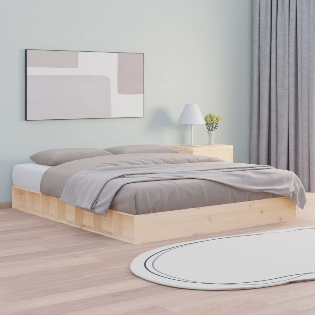 vidaXL Πλαίσιο Κρεβατιού 150 x 200 εκ. Μασίφ Ξύλο King Size