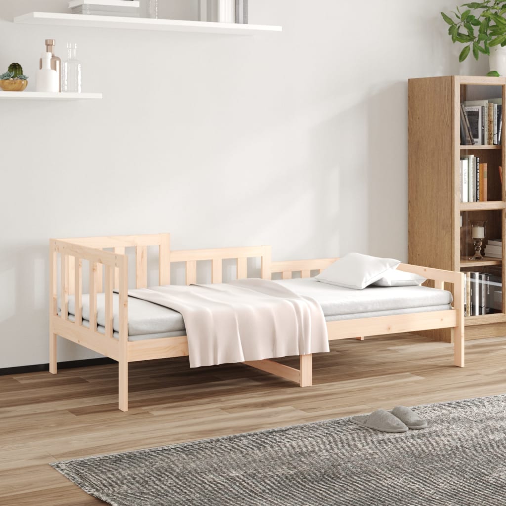 vidaXL Καναπές Κρεβάτι Χωρίς Στρώμα Λευκό 80x200 εκ. Μασίφ Ξύλο Πεύκου