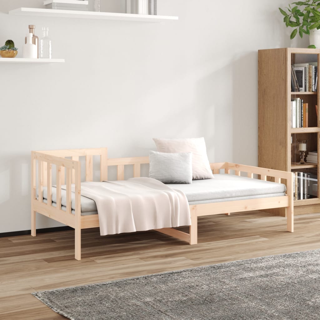 vidaXL Καναπές Κρεβάτι Χωρίς Στρώμα 90x190 εκ. Μασίφ Ξύλο Πεύκου