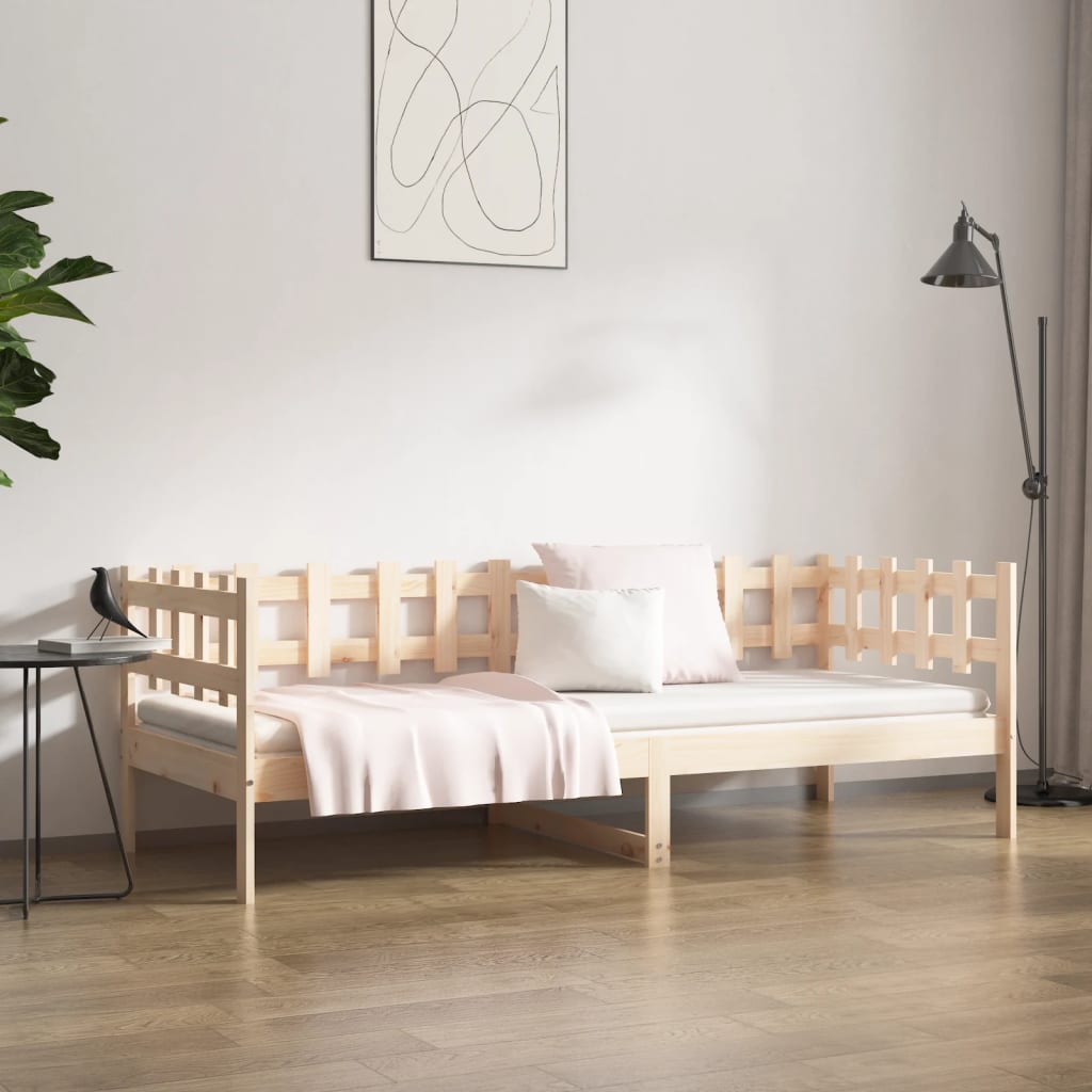 vidaXL Καναπές Κρεβάτι Χωρίς Στρώμα 90x190 εκ. Μασίφ Ξύλο Πεύκου