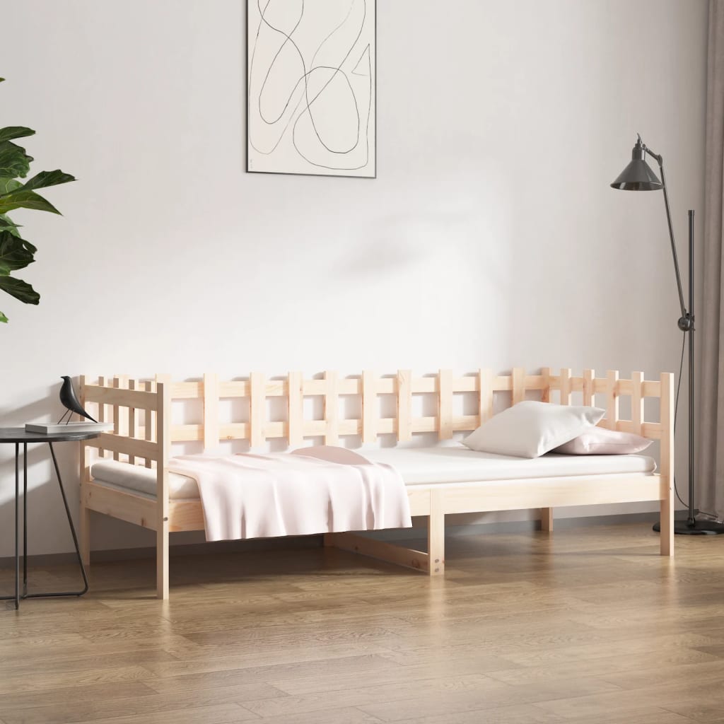 vidaXL Καναπές Κρεβάτι Χωρίς Στρώμα 90x190 εκ. Μασίφ Ξύλο Πεύκου