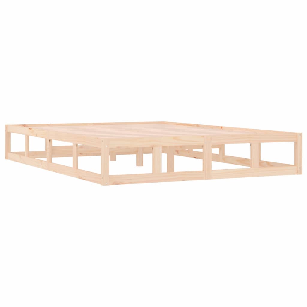 vidaXL Πλαίσιο Κρεβατιού 150 x 200 εκ. Μασίφ Ξύλο King Size
