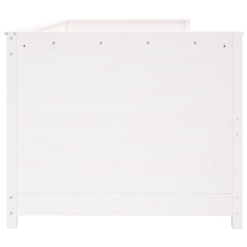 vidaXL Καναπές Κρεβάτι Χωρίς Στρώμα Λευκό 90x190 εκ. Μασίφ Ξύλο Πεύκου