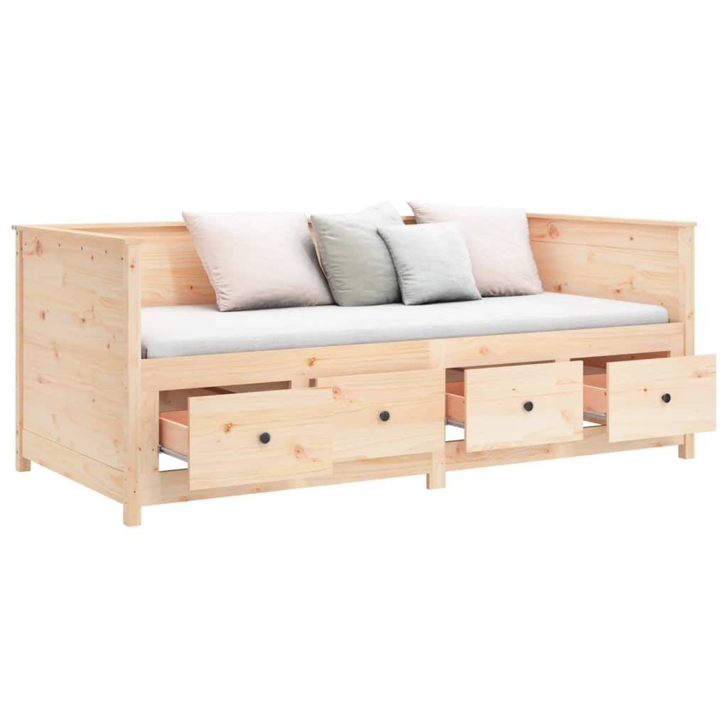 vidaXL Κρεβάτι ημέρας χωρίς στρώμα 75x190 cm Στερεό ξύλο πεύκο