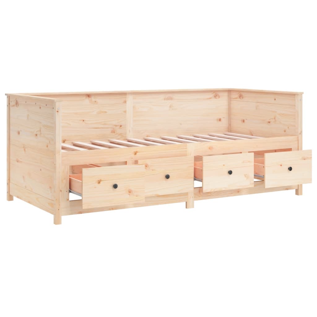 vidaXL Κρεβάτι ημέρας χωρίς στρώμα 75x190 cm Στερεό ξύλο πεύκο