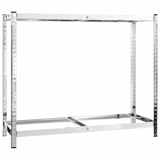 vidaXL Ραφιέρα Ελαστικών 2 Επιπέδων Ασημί 110 x 40 x 110 εκ. Ατσάλι