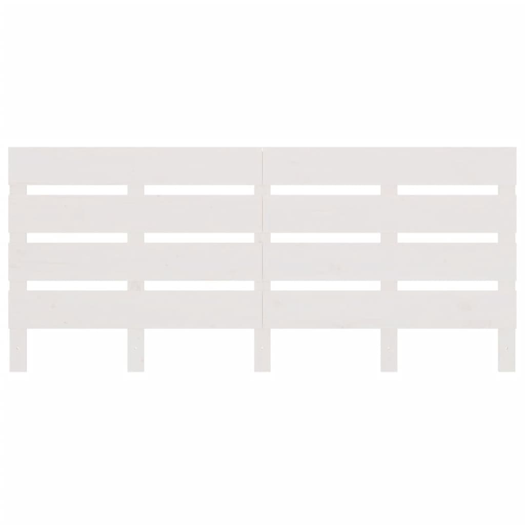 vidaXL Κεφαλάρι Κρεβατιού Λευκό 160 x 3 x 80 εκ. από Μασίφ Ξύλο Πεύκου