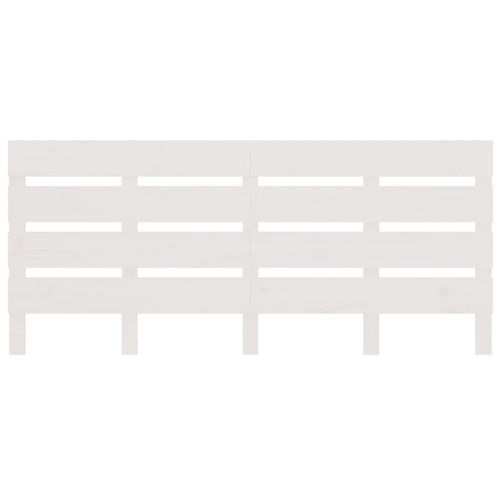 vidaXL Κεφαλάρι Κρεβατιού Λευκό 180 x 3 x 80 εκ. από Μασίφ Ξύλο Πεύκου