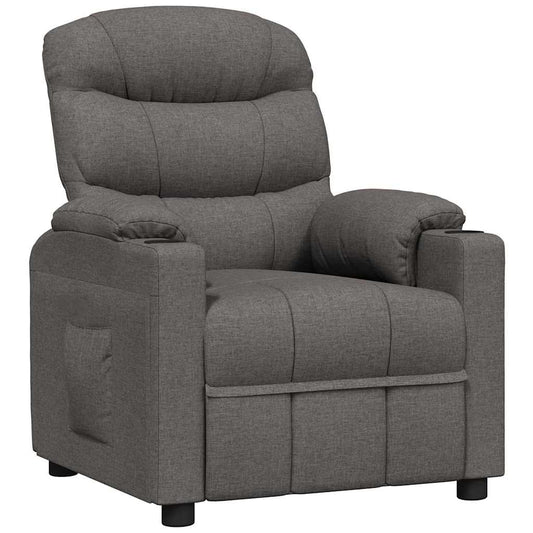 vidaXL Πολυθρόνα Ανακλινόμενη Σκούρο Γκρι Υφασμάτινη