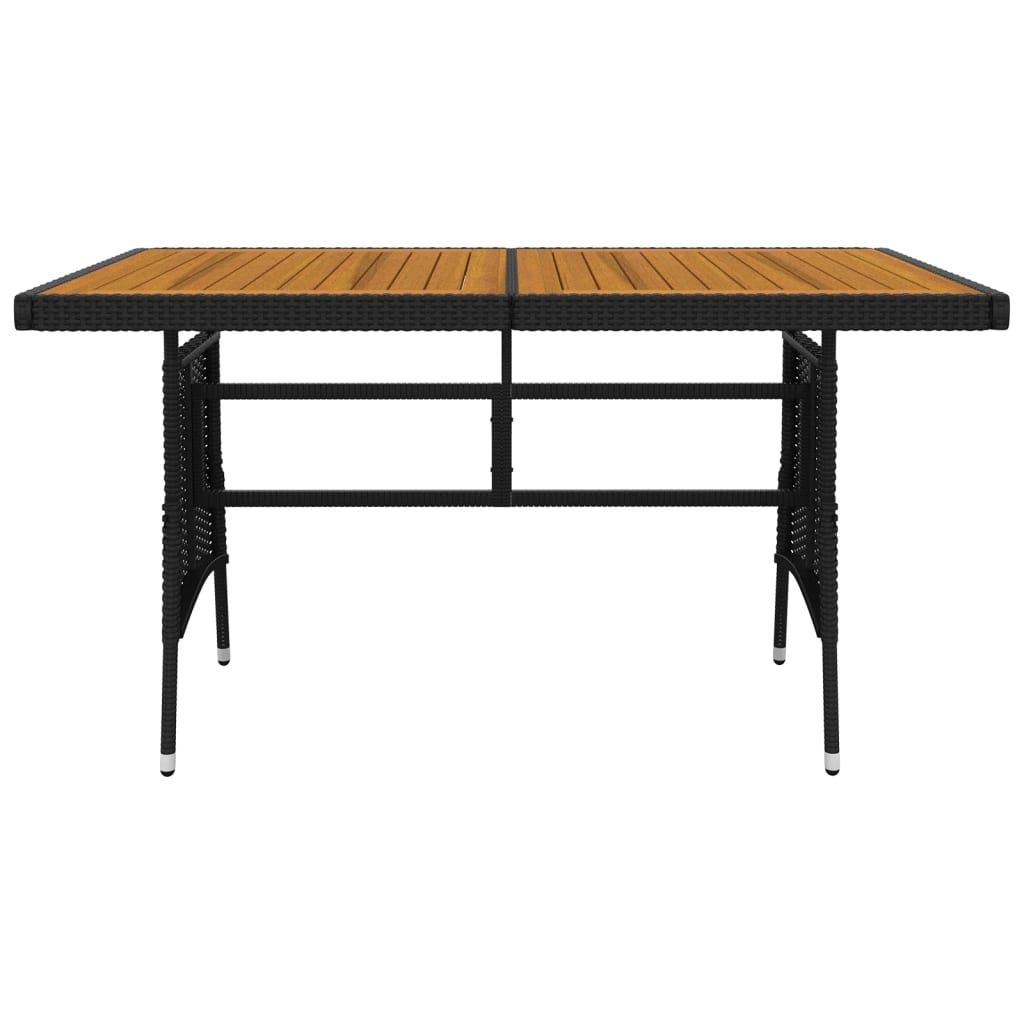 vidaXL Σετ Τραπεζαρίας Εξωτ. Χώρου 5 τεμ. Μαύρο από Συνθετικό Ρατάν