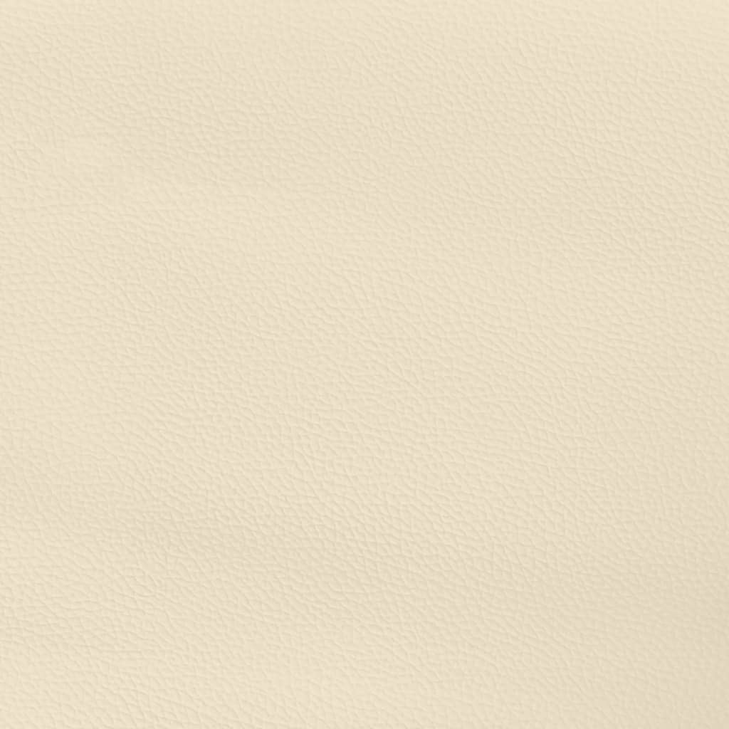 vidaXL Κεφαλάρι Κρεβατιού Κρεμ 100x5x78/88 εκ. από Συνθετικό Δέρμα