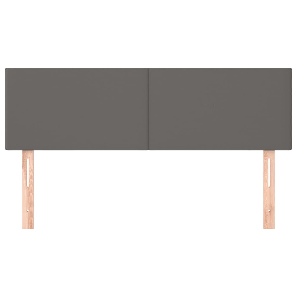 vidaXL Κεφαλάρια Κρεβατιού 2 τεμ. Γκρι 72x5x78/88 εκ. Συνθετικό Δέρμα