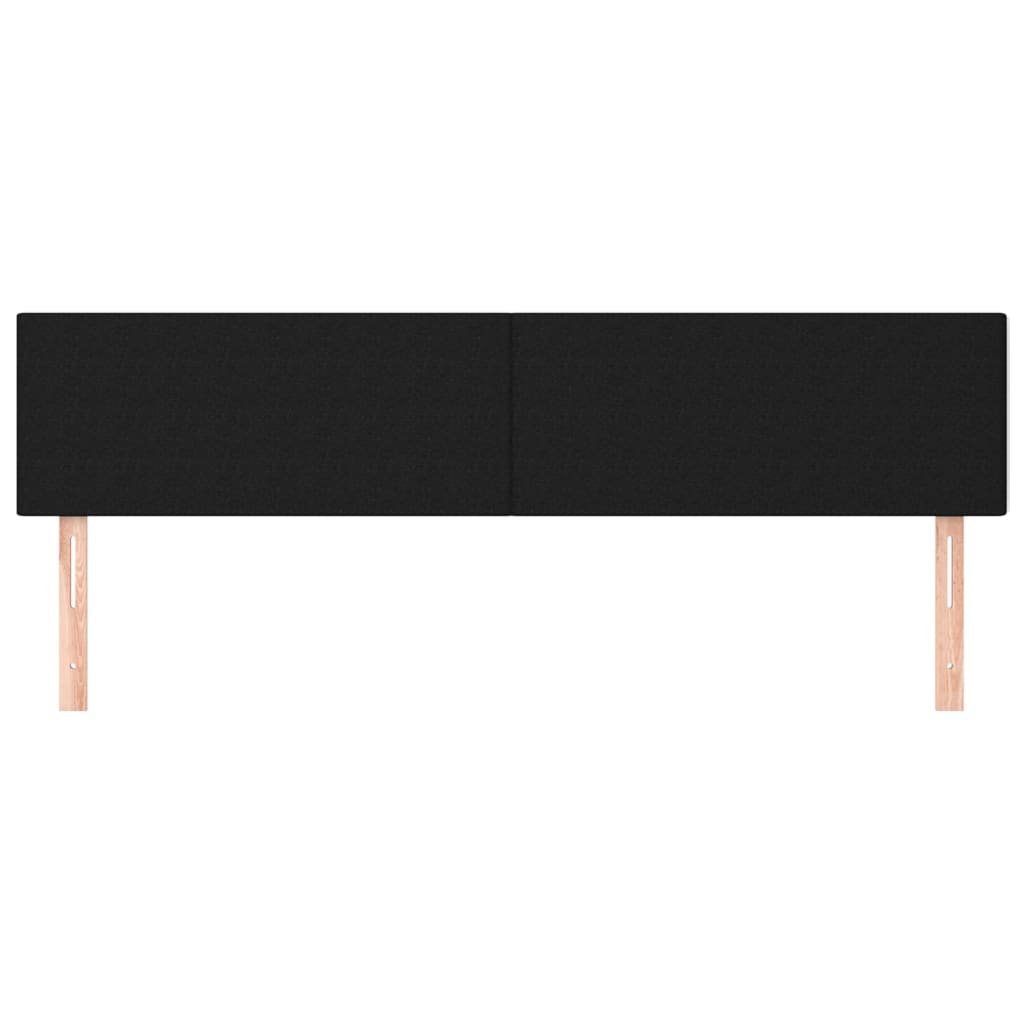 vidaXL Κεφαλάρια Κρεβατιού 2 τεμ. Μαύρο 90x5x78/88 εκ. Υφασμάτινο