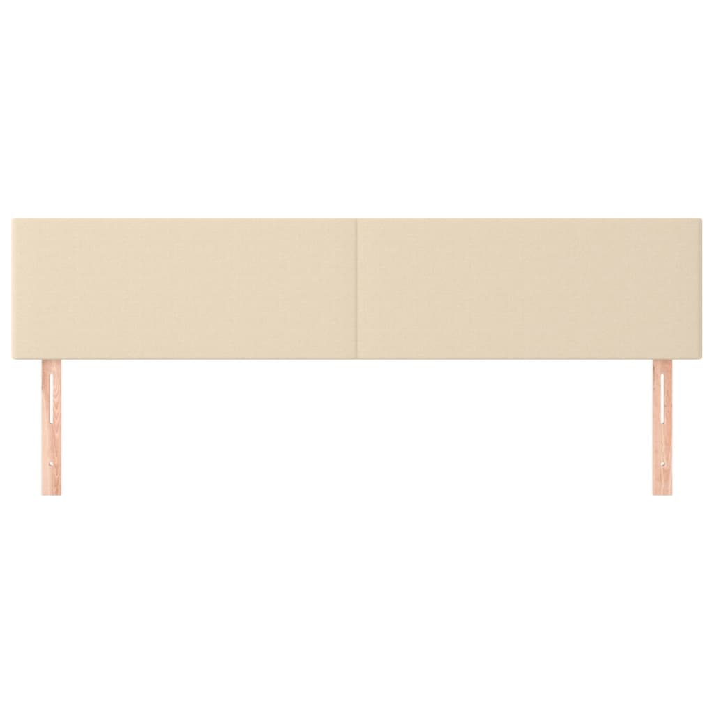 vidaXL Κεφαλάρια Κρεβατιού 2 τεμ. Κρεμ 90x5x78/88 εκ. Υφασμάτινο