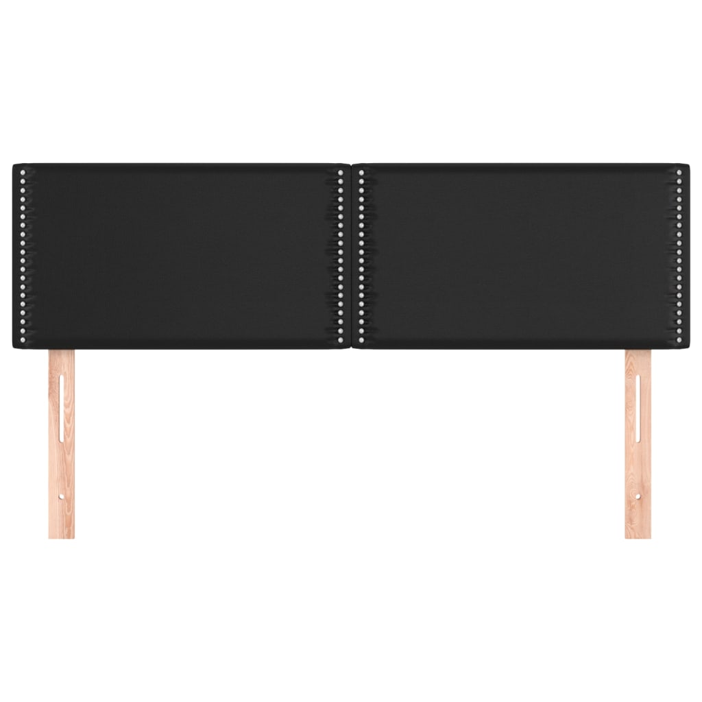 vidaXL Κεφαλάρια Κρεβατιού 2 τεμ. Μαύρα 72x5x78/88 εκ. Συνθετικό Δέρμα