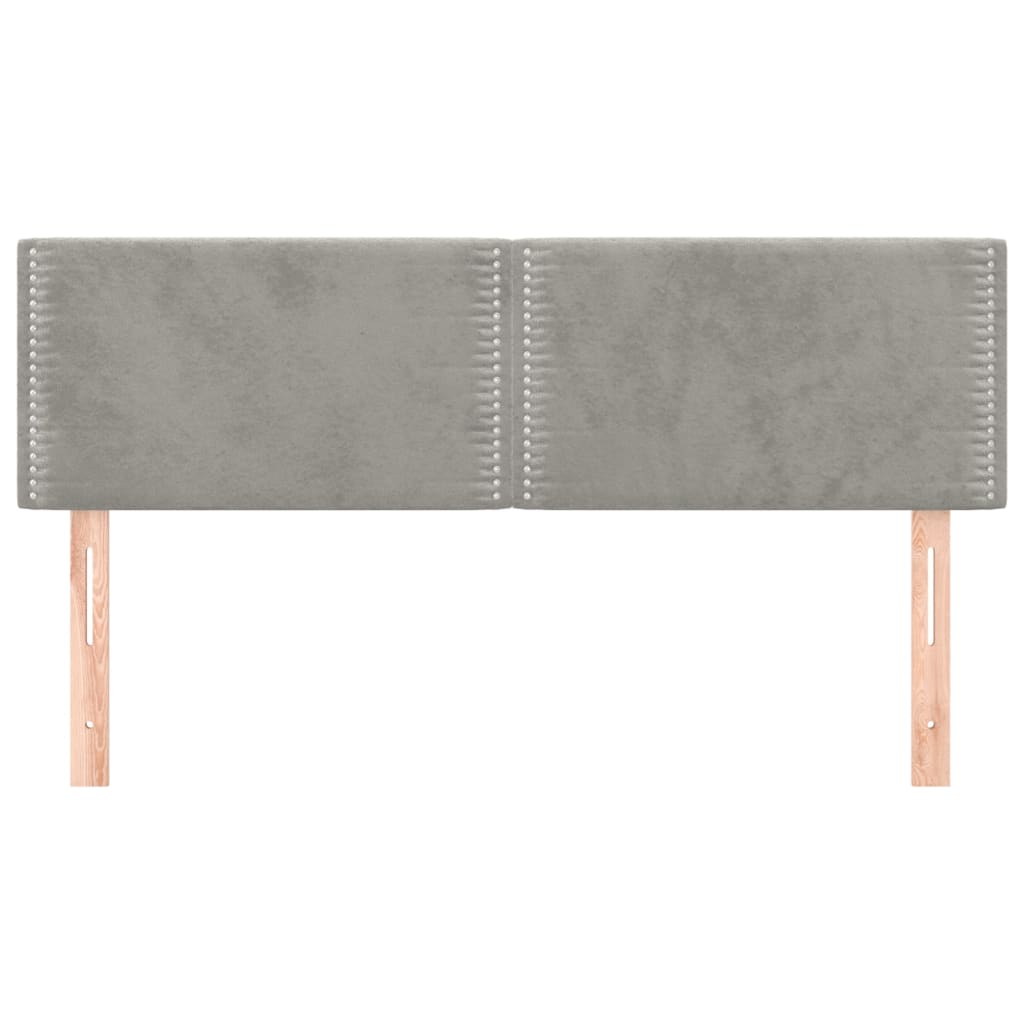 vidaXL Κεφαλάρια Κρεβατιού 2 τεμ. Αν. Γκρι 72x5x78/88 εκ. Βελούδινα