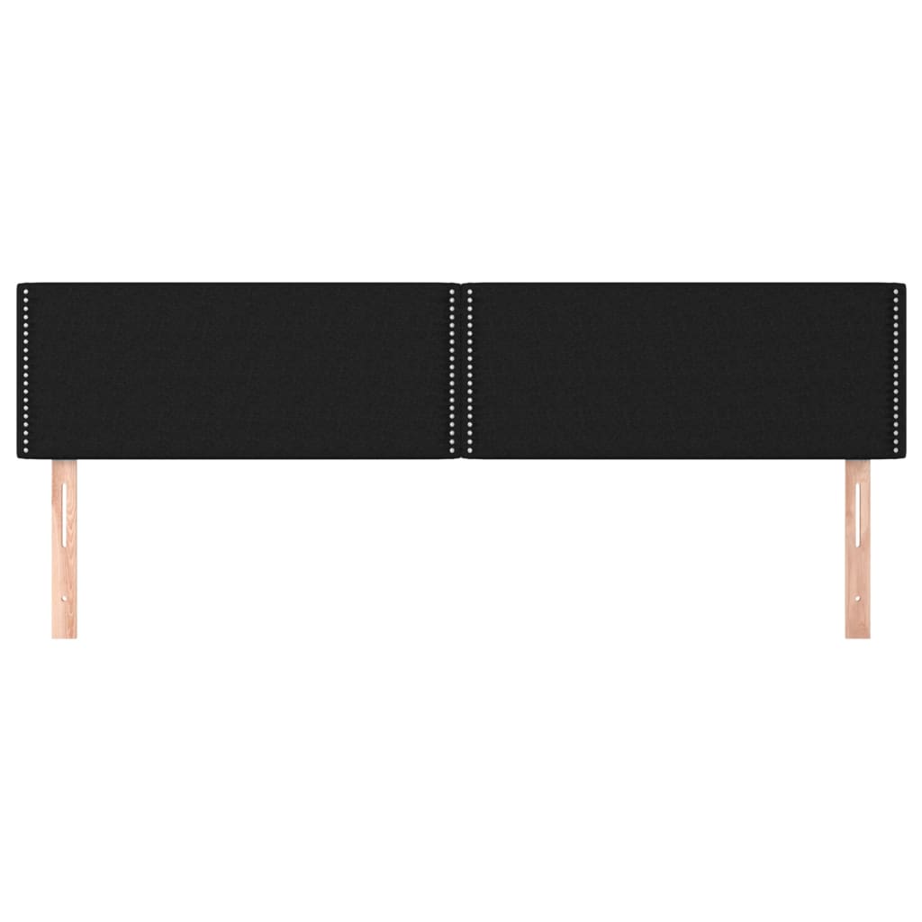 vidaXL Κεφαλάρια Κρεβατιού 2 τεμ. Μαύρα 80 x 5 x 78/88 εκ. Υφασμάτινο