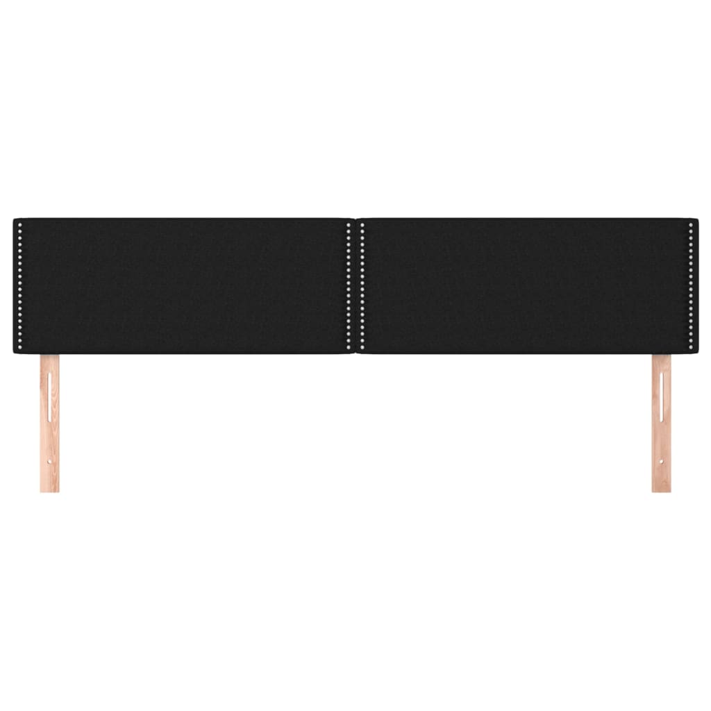 vidaXL Κεφαλάρια Κρεβατιού 2 τεμ. Μαύρο 100x5x78/88 εκ. Υφασμάτινο