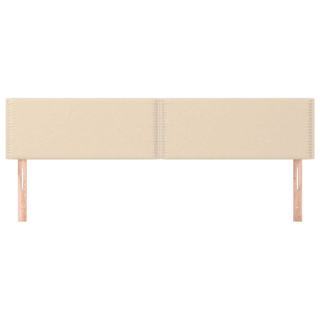 vidaXL Κεφαλάρια Κρεβατιού 2 τεμ. Κρεμ 100x5x78/88 εκ. Υφασμάτινο