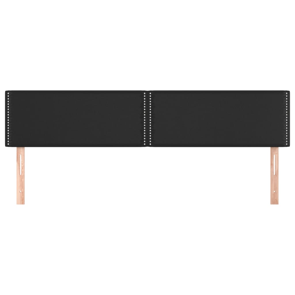 vidaXL Κεφαλάρια Κρεβατιού 2 τεμ. Μαύρο 100x5x78/88 εκ.Συνθετικό Δέρμα