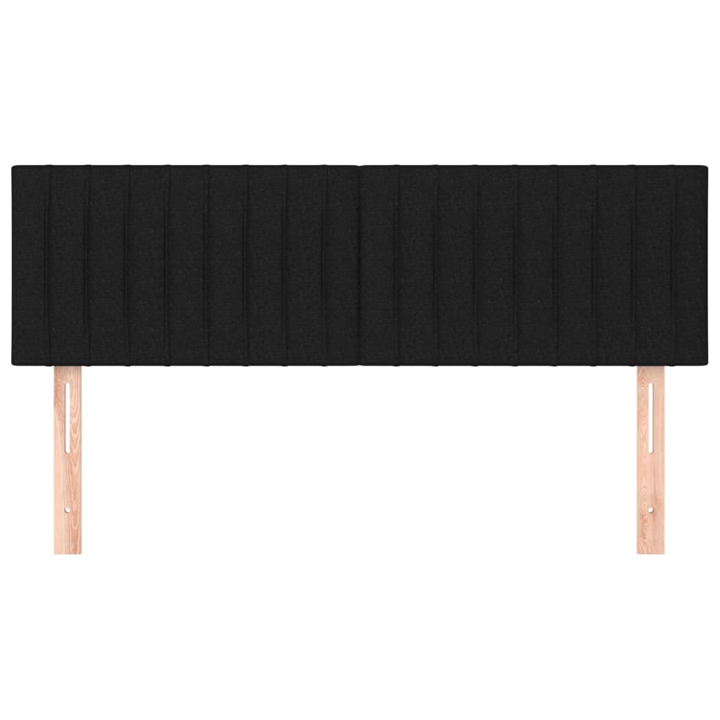 vidaXL Κεφαλάρια Κρεβατιού 2 τεμ. Μαύρα 72x5x78/88 εκ. Υφασμάτινα