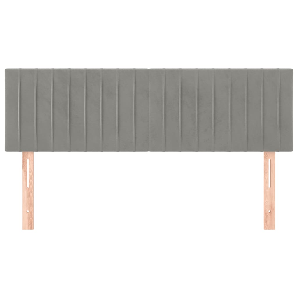 vidaXL Κεφαλάρια Κρεβατιού 2 τεμ. Αν. Γκρι 72x5x78/88 εκ. Βελούδινα