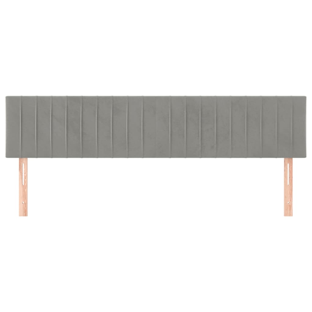 vidaXL Κεφαλάρια Κρεβατιού 2 τεμ. Αν. Γκρι 80 x 5 x 78/88εκ.Βελούδινο
