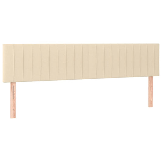 vidaXL Κεφαλάρια Κρεβατιού 2 τεμ. Κρεμ 90x5x78/88 εκ. Υφασμάτινο
