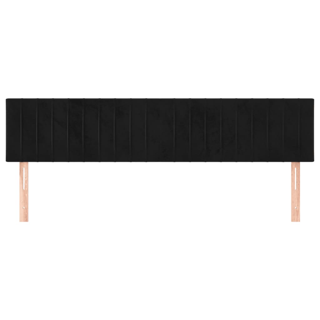 vidaXL Κεφαλάρια Κρεβατιού 2 τεμ. Μαύρο 90x5x78/88 εκ. Βελούδινο