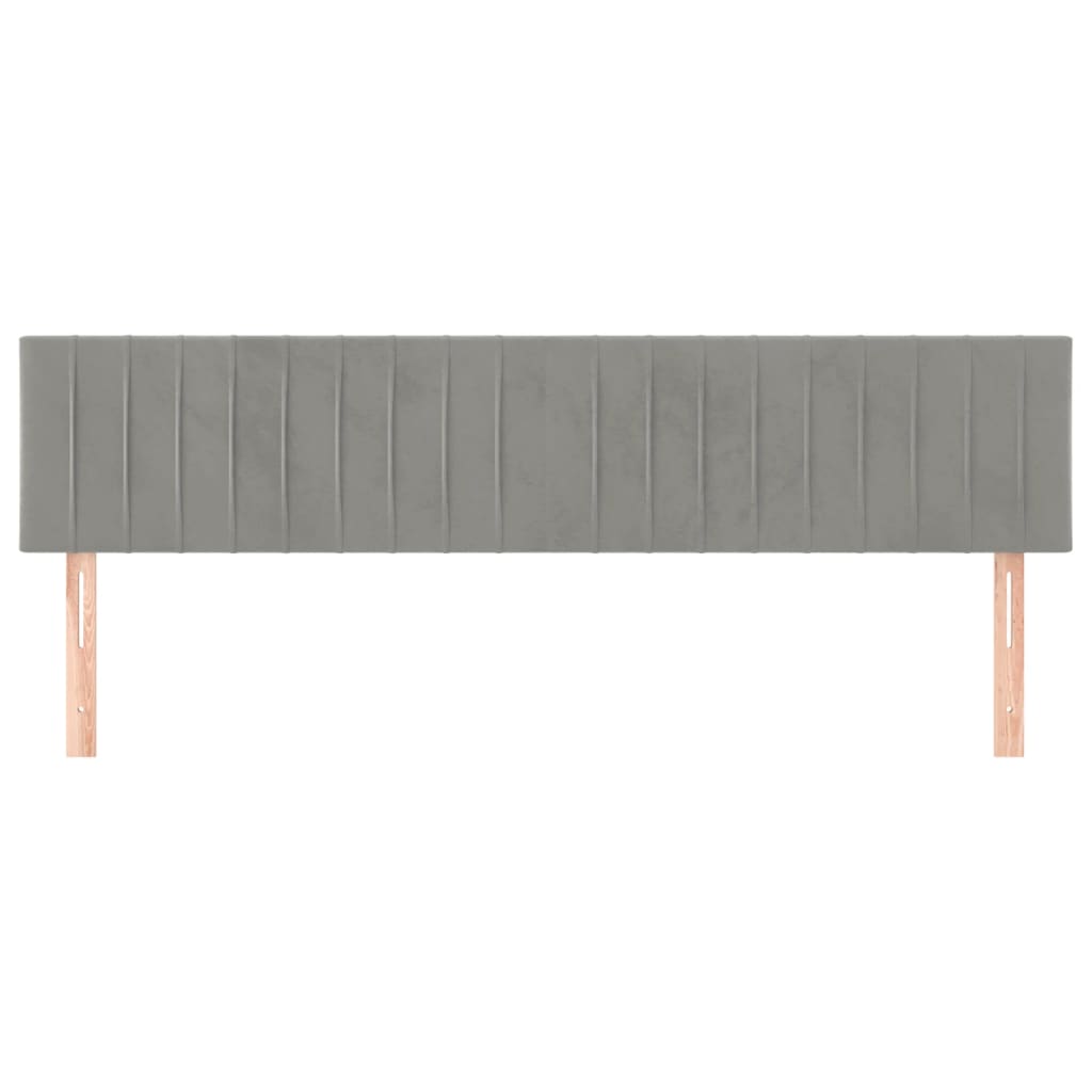vidaXL Κεφαλάρια Κρεβατιού 2 τεμ. Αν. Γκρι 100x5x78/88 εκ. Βελούδινο