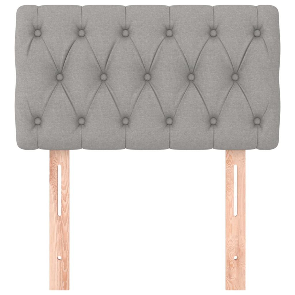 vidaXL Κεφαλάρι Κρεβατιού Ανοιχτό Γκρι 80x7x78/88 εκ. Υφασμάτινο